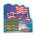American Flag Shape Custom Printed Calendar Sheets (8"x8")